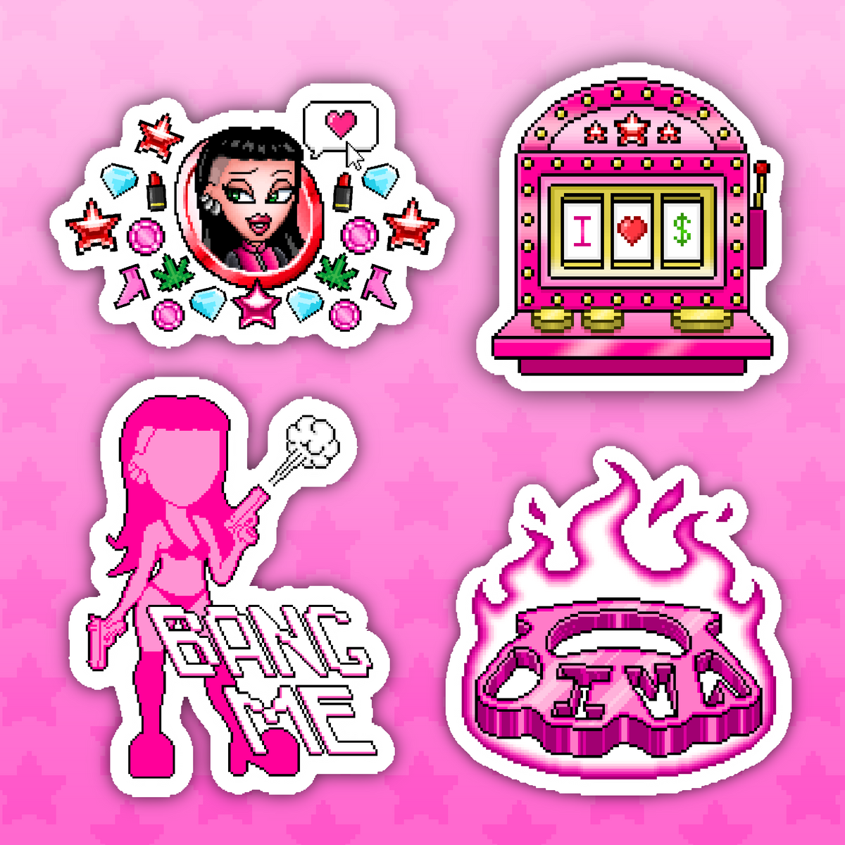 BADASS DIVA STICKERS (4 PACK)